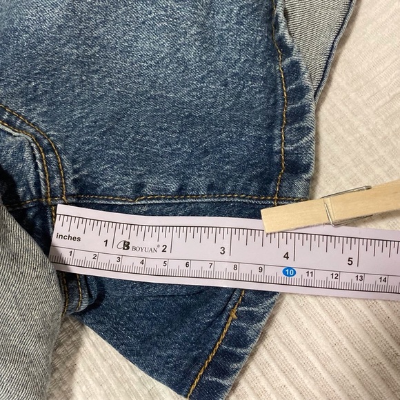Universal Thread Blue Jean Shorts High-Waisted Cuffed | Size 8/29 - Picture 4 of 15